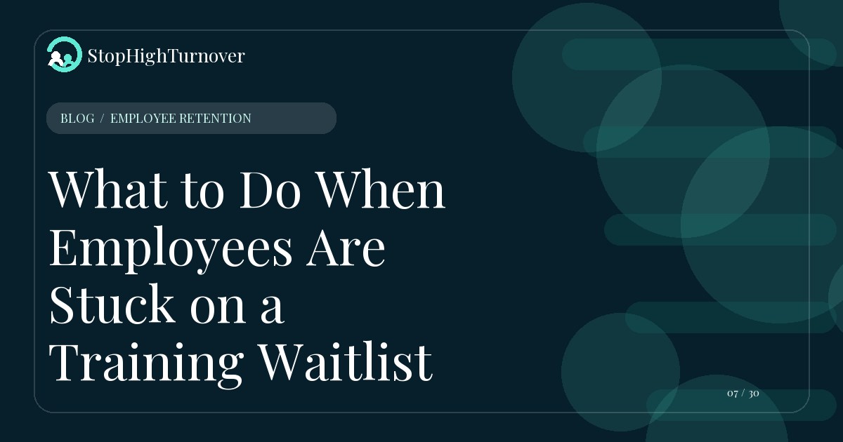 Illustration for What to Do When Employees Are Stuck on a Training Waitlist