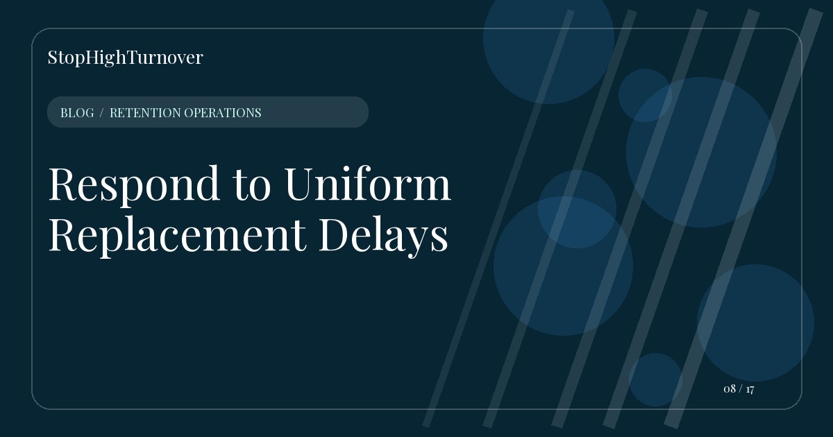 Editorial illustration for Respond to Uniform Replacement Delays