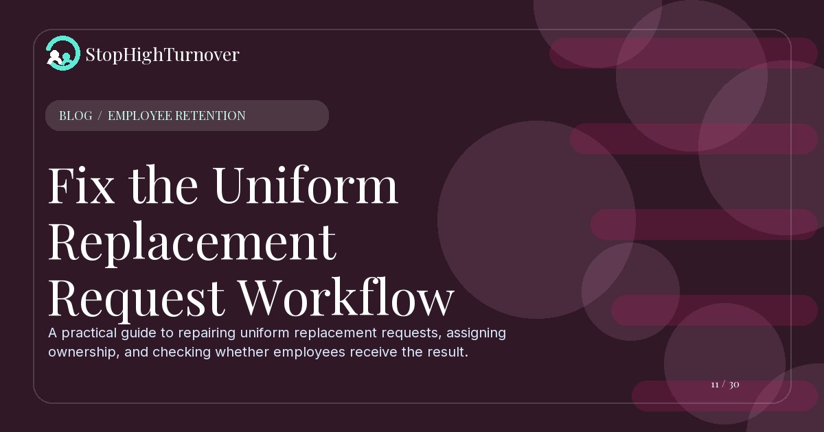 Illustration for Fix the Uniform Replacement Request Workflow