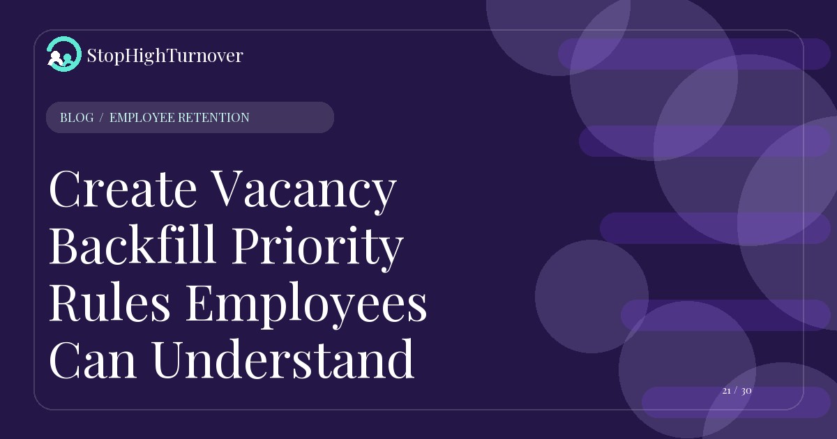 Illustration for Create Vacancy Backfill Priority Rules Employees Can Understand