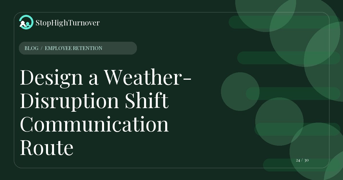Editorial illustration for Design a Weather-Disruption Shift Communication Route