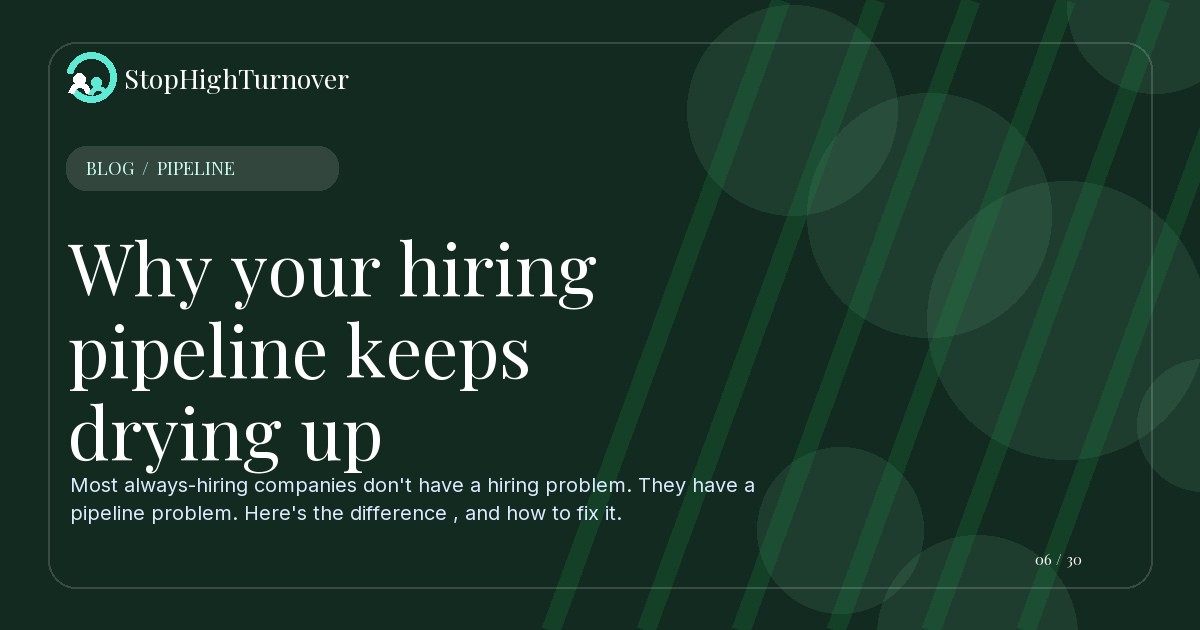 Illustration for Why your hiring pipeline keeps drying up