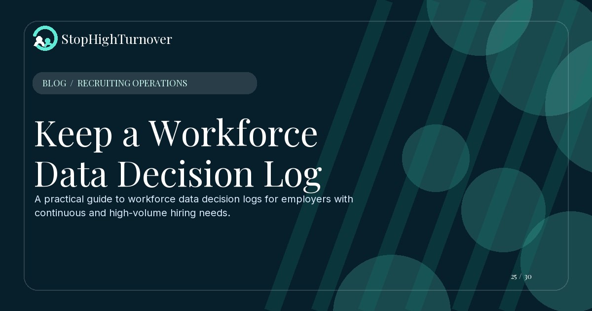 Editorial illustration for Keep a Workforce Data Decision Log