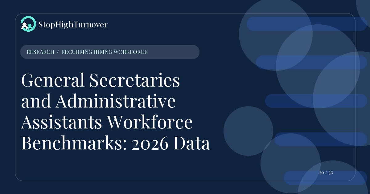 Research resource about General Secretaries and Administrative Assistants Workforce Benchmarks: 2026 Data