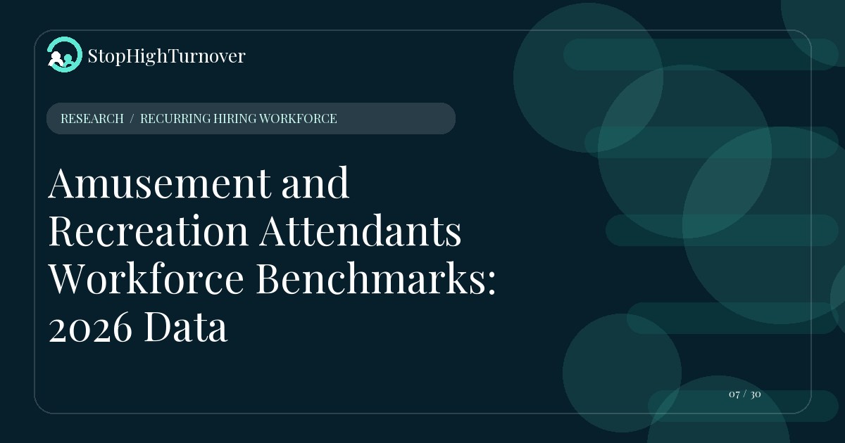 Research resource about Amusement and Recreation Attendants Workforce Benchmarks: 2026 Data
