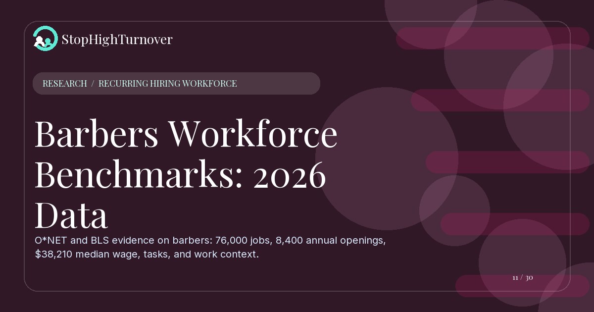 Research resource about Barbers Workforce Benchmarks: 2026 Data