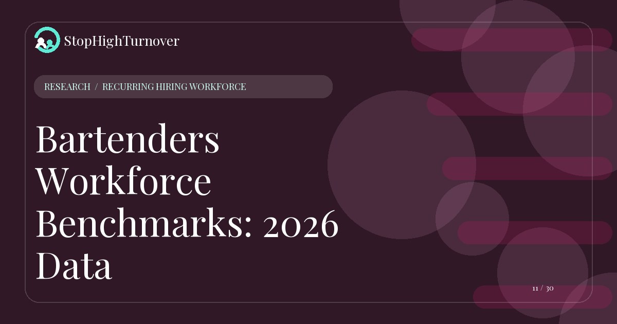Research resource about Bartenders Workforce Benchmarks: 2026 Data