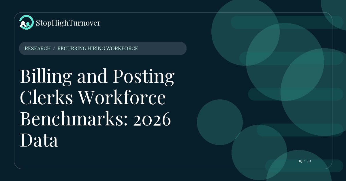Research resource about Billing and Posting Clerks Workforce Benchmarks: 2026 Data