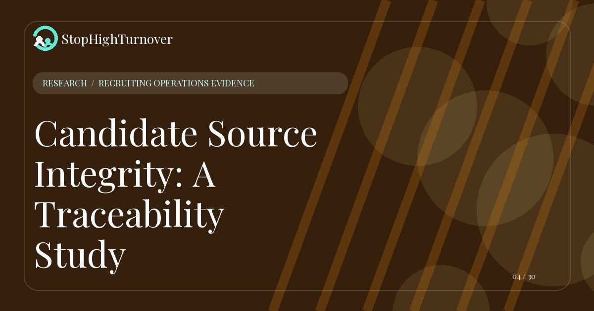 Research summary for Candidate Source Integrity: A Traceability Study
