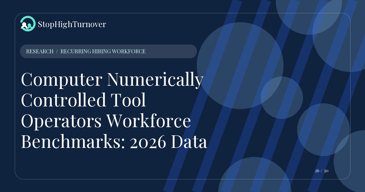 Research resource about Computer Numerically Controlled Tool Operators Workforce Benchmarks: 2026 Data