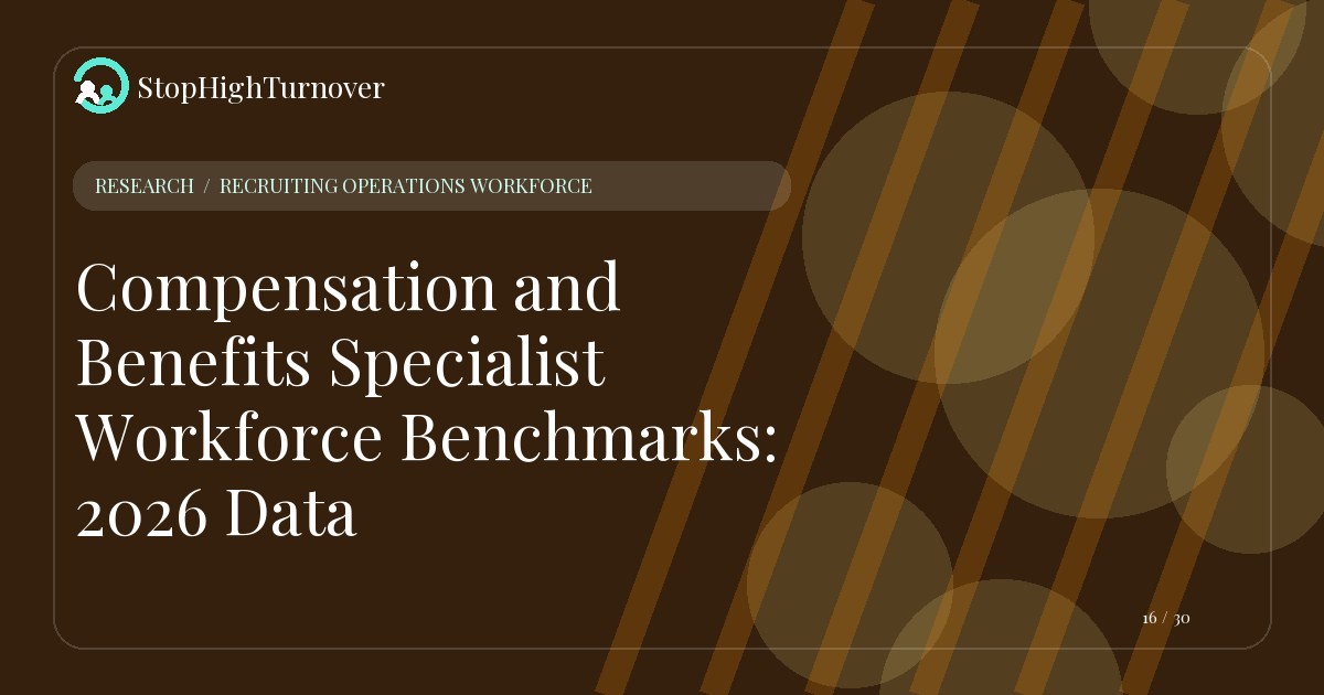 Research resource about Compensation and Benefits Specialist Workforce Benchmarks: 2026 Data