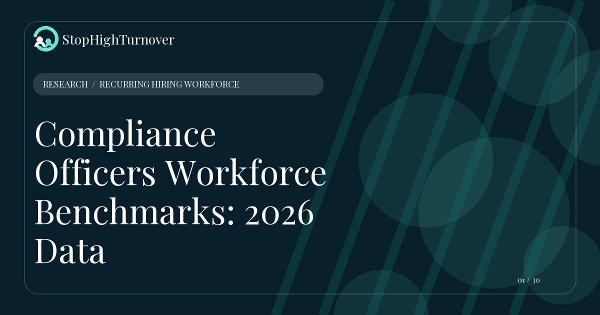 Research resource about Compliance Officers Workforce Benchmarks: 2026 Data