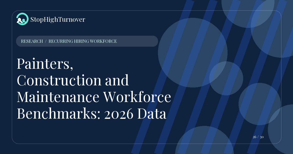 Research resource about Painters, Construction and Maintenance Workforce Benchmarks: 2026 Data