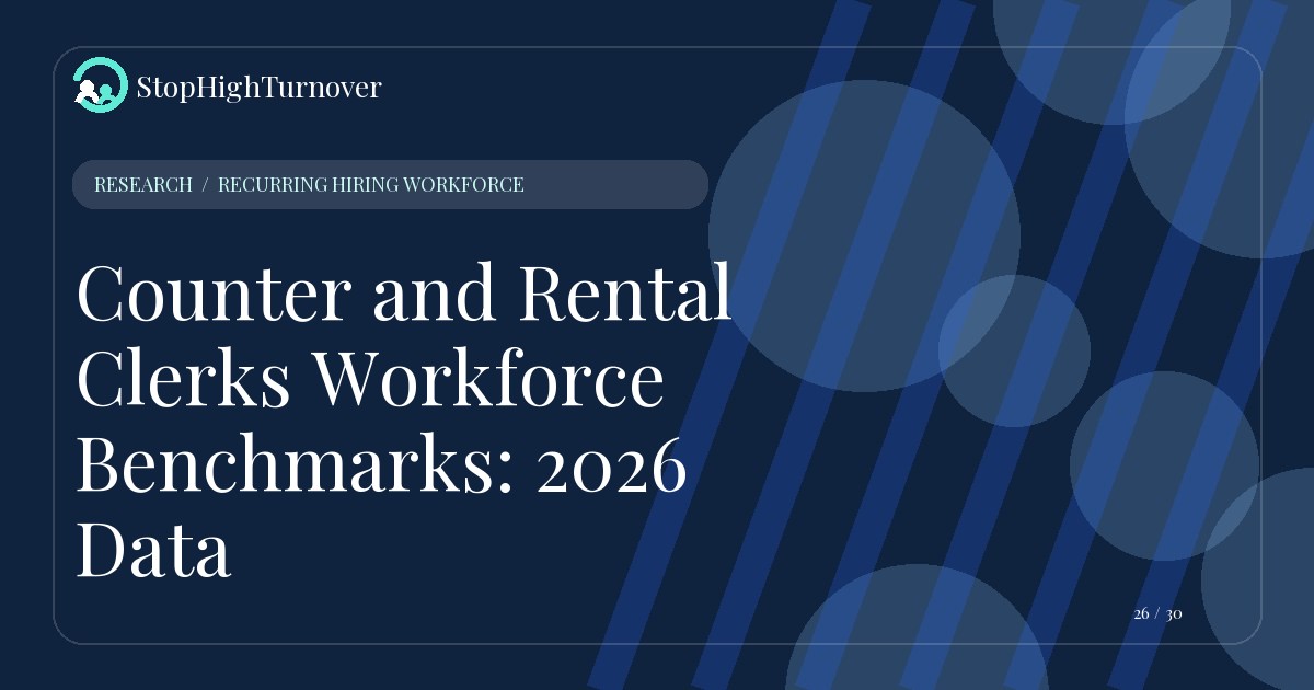 Research resource about Counter and Rental Clerks Workforce Benchmarks: 2026 Data