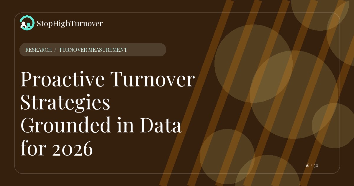 Research resource about Proactive Turnover Strategies Grounded in Data for 2026