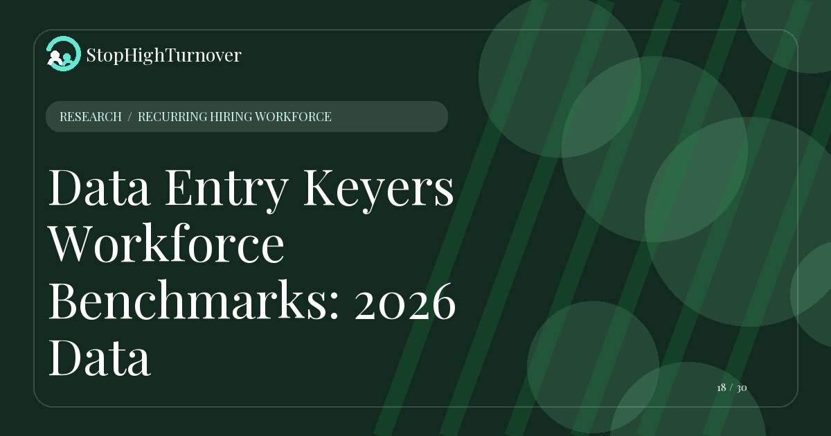 Research resource about Data Entry Keyers Workforce Benchmarks: 2026 Data