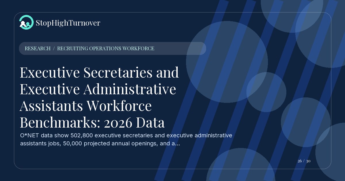 Research resource about Executive Secretaries and Executive Administrative Assistants Workforce Benchmarks: 2026 Data