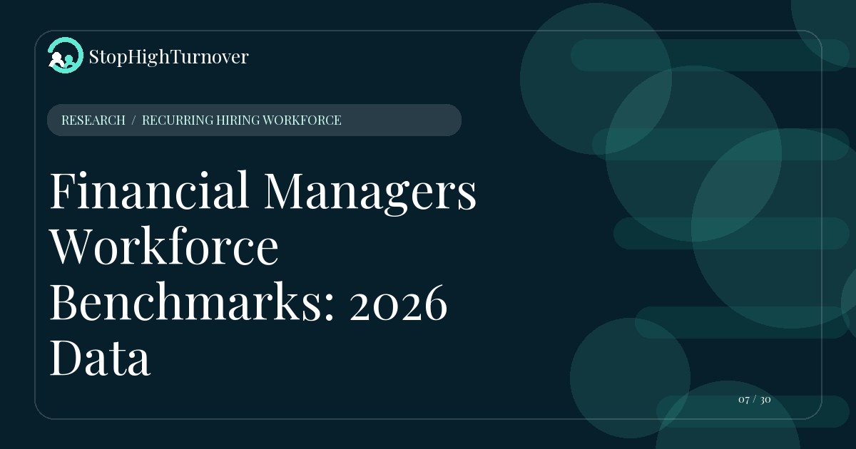 Research resource about Financial Managers Workforce Benchmarks: 2026 Data