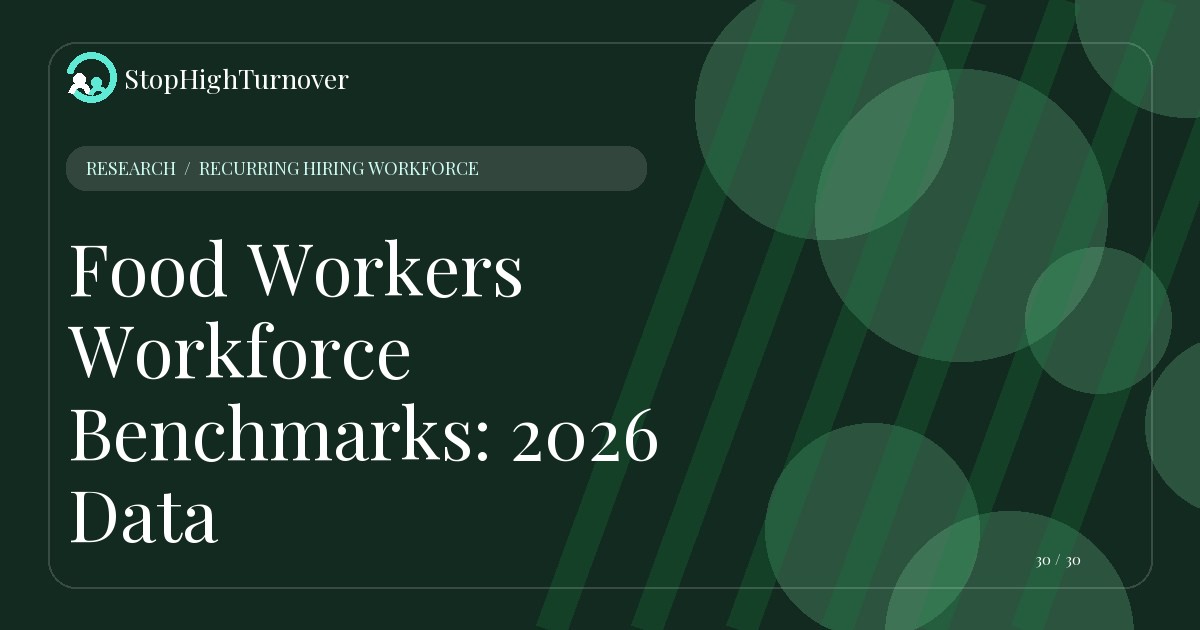 Research resource about Food Workers Workforce Benchmarks: 2026 Data