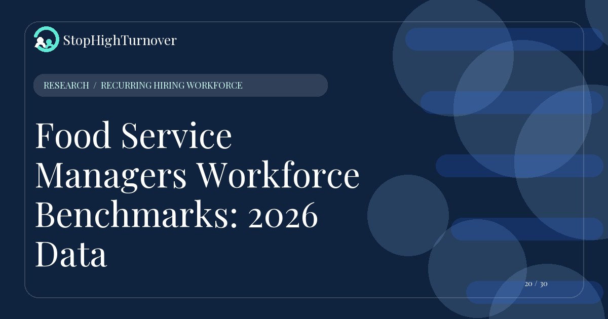 Research resource about Food Service Managers Workforce Benchmarks: 2026 Data