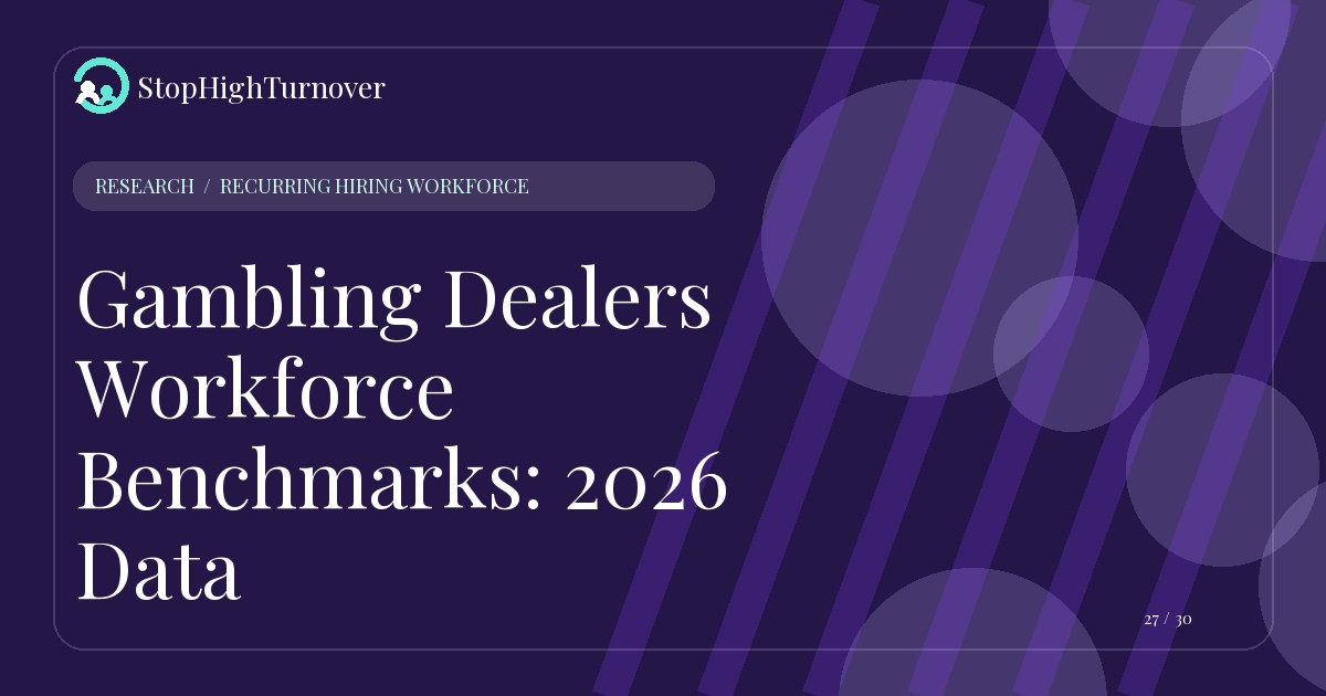 Research resource about Gambling Dealers Workforce Benchmarks: 2026 Data