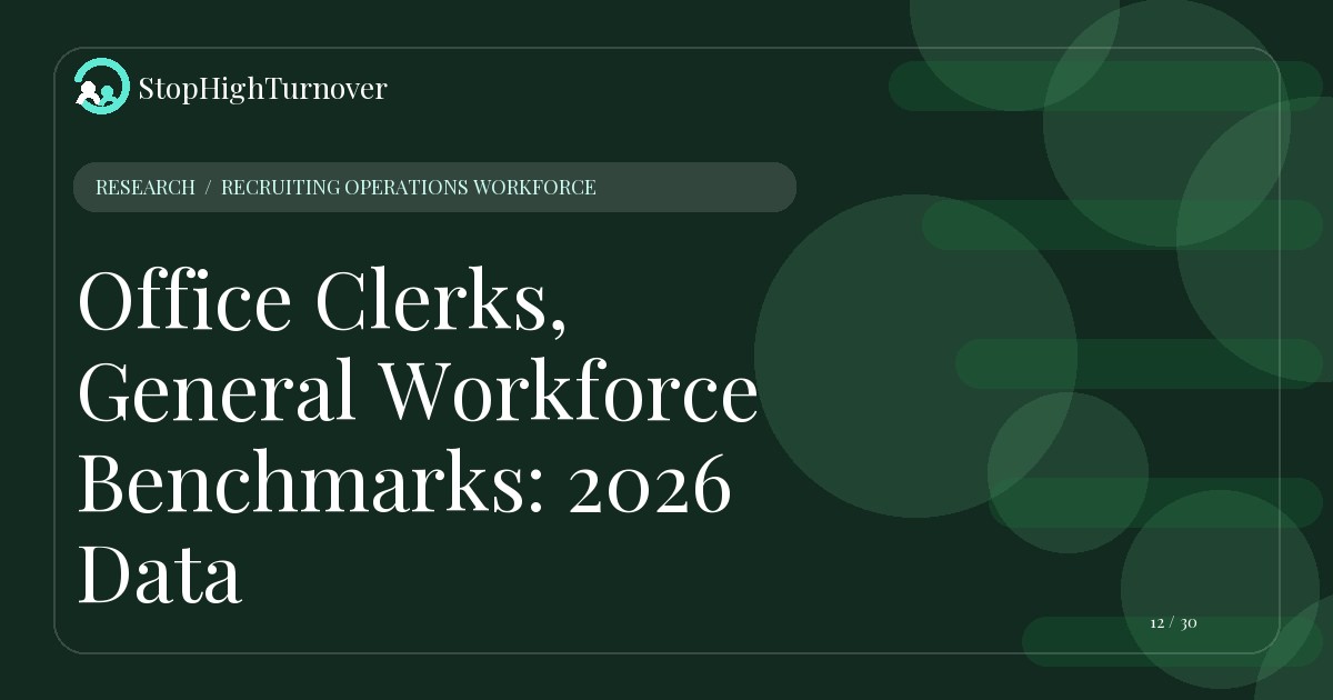 Research resource about Office Clerks, General Workforce Benchmarks: 2026 Data