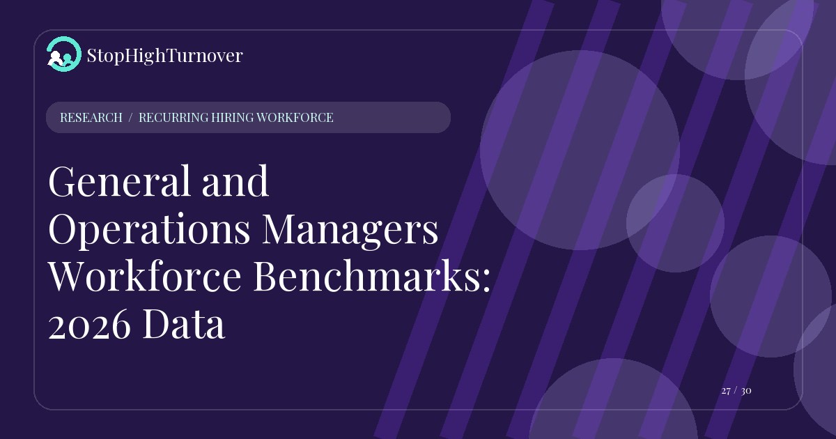 Research resource about General and Operations Managers Workforce Benchmarks: 2026 Data