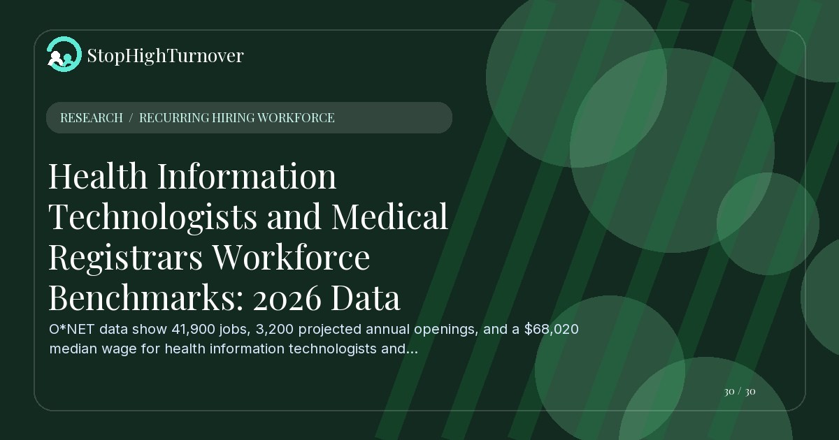 Research resource about Health Information Technologists and Medical Registrars Workforce Benchmarks: 2026 Data
