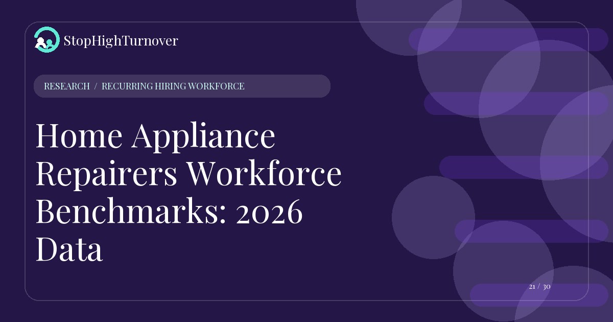 Research summary for Home Appliance Repairers Workforce Benchmarks: 2026 Data