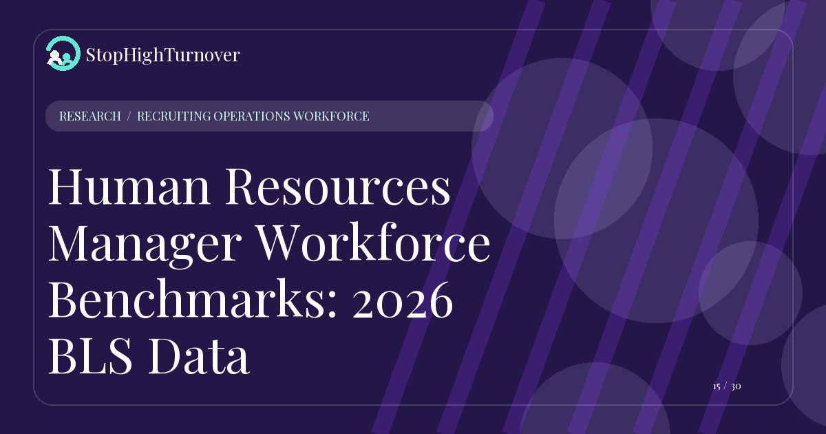 Research resource about Human Resources Manager Workforce Benchmarks: 2026 BLS Data