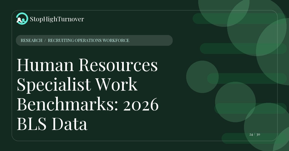 Research resource about Human Resources Specialist Work Benchmarks: 2026 BLS Data