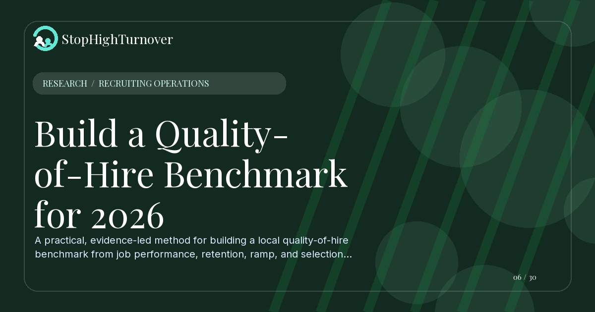 Research resource about Build a Quality-of-Hire Benchmark for 2026