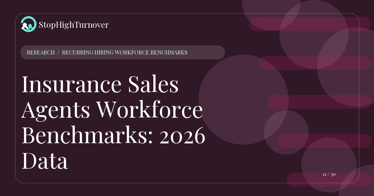 Research resource about Insurance Sales Agents Workforce Benchmarks: 2026 Data