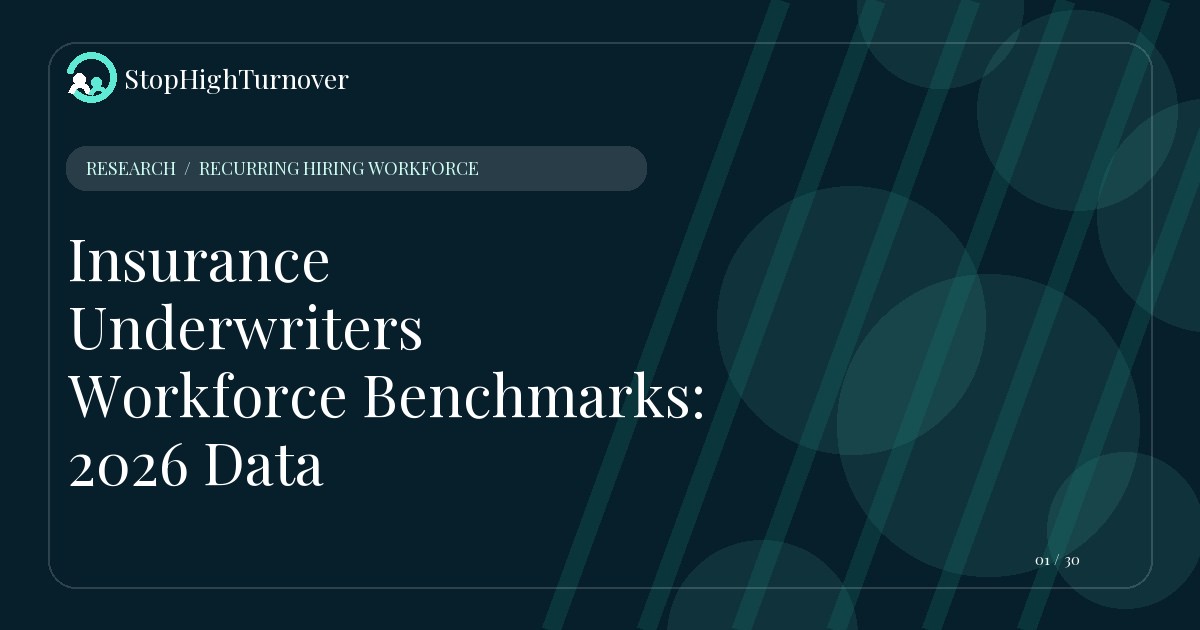 Research summary for Insurance Underwriters Workforce Benchmarks: 2026 Data
