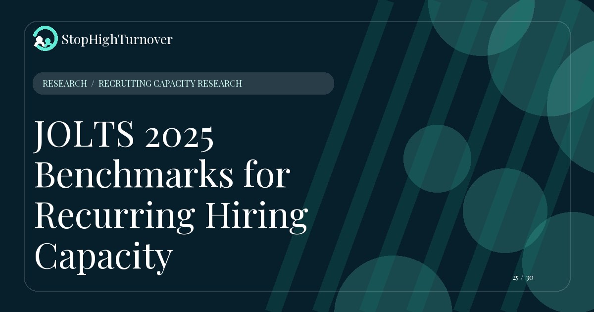 Research summary for JOLTS 2025 Benchmarks for Recurring Hiring Capacity
