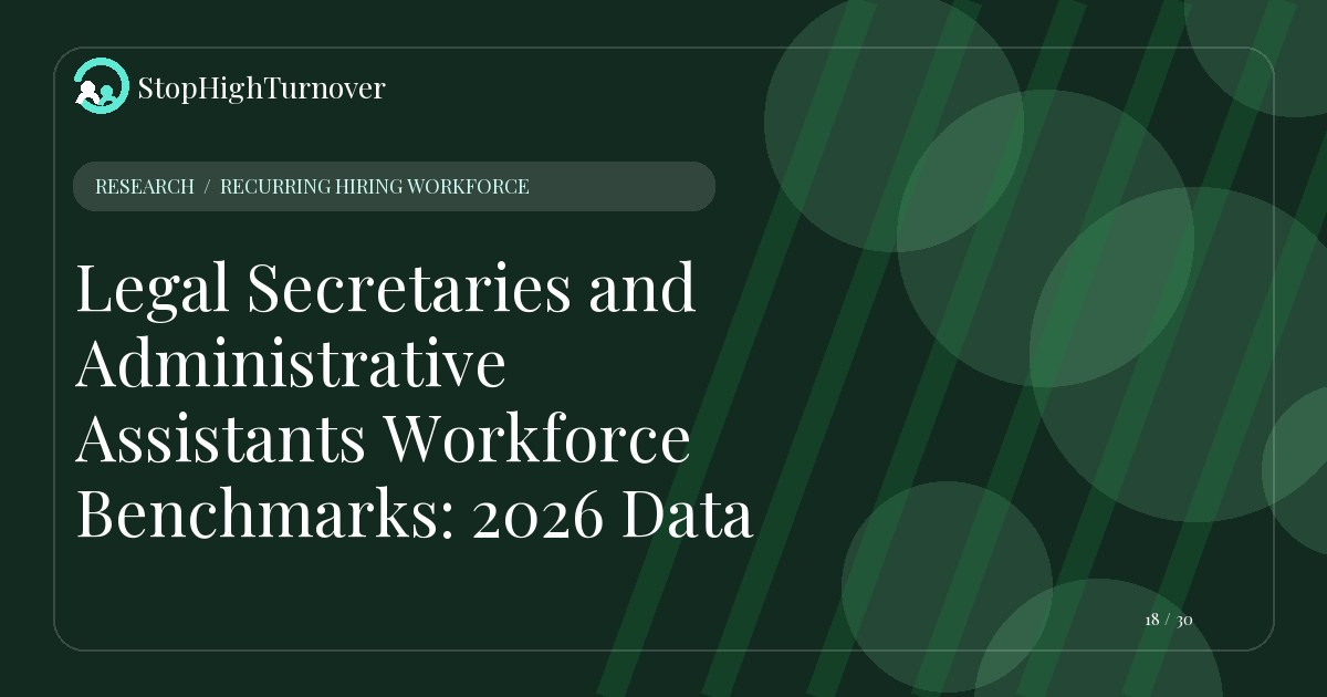Research resource about Legal Secretaries and Administrative Assistants Workforce Benchmarks: 2026 Data
