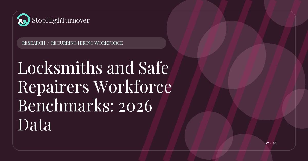 Research summary for Locksmiths and Safe Repairers Workforce Benchmarks: 2026 Data