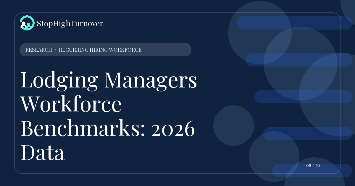 Research summary for Lodging Managers Workforce Benchmarks: 2026 Data