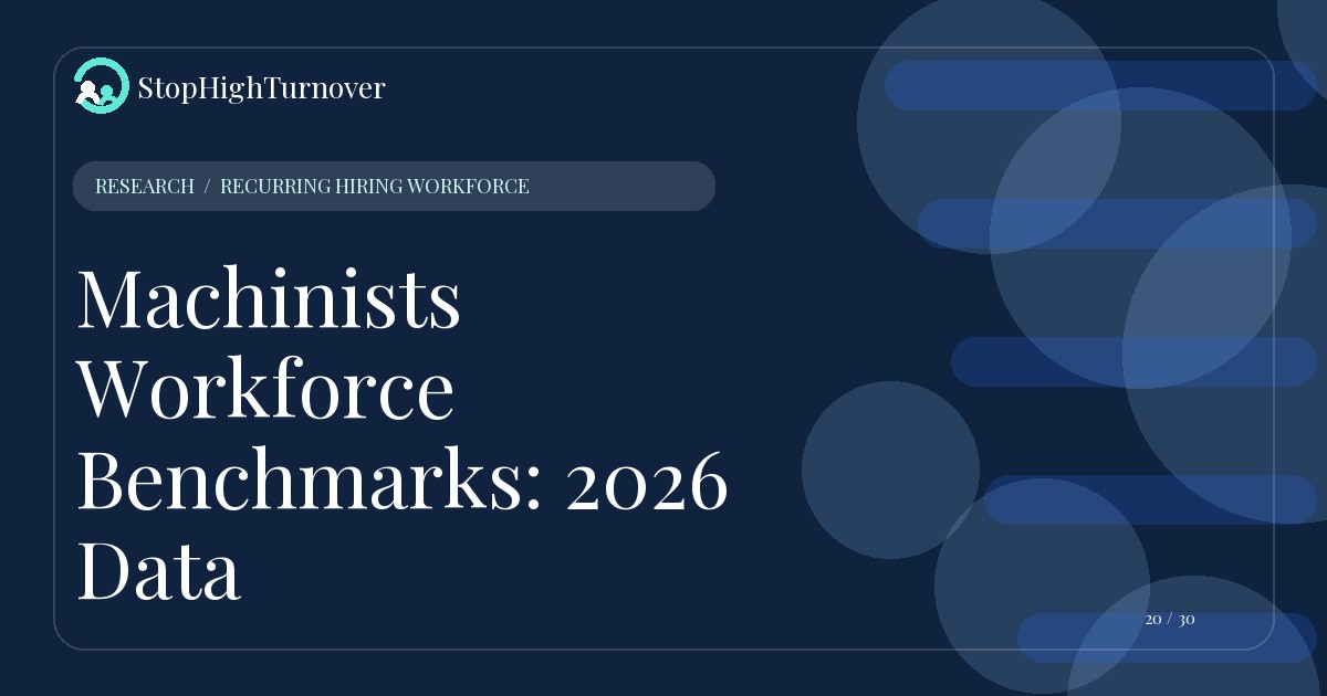 Research resource about Machinists Workforce Benchmarks: 2026 Data