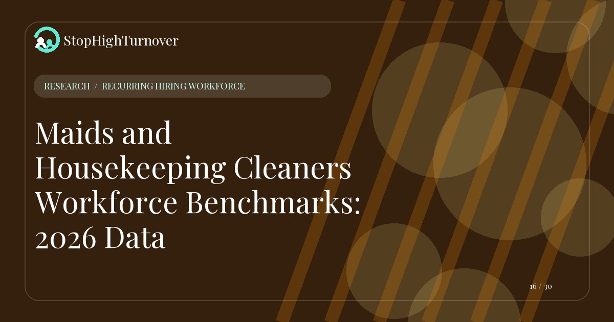 Research resource about Maids and Housekeeping Cleaners Workforce Benchmarks: 2026 Data