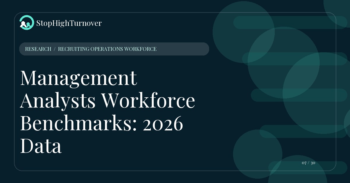 Research resource about Management Analysts Workforce Benchmarks: 2026 Data