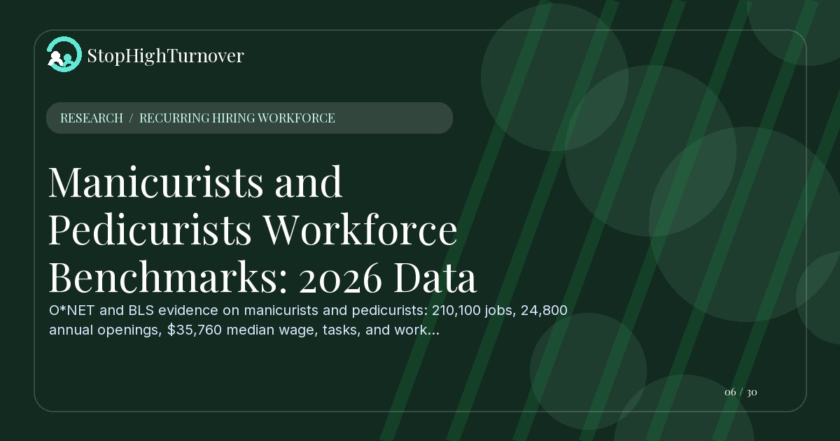 Research resource about Manicurists and Pedicurists Workforce Benchmarks: 2026 Data