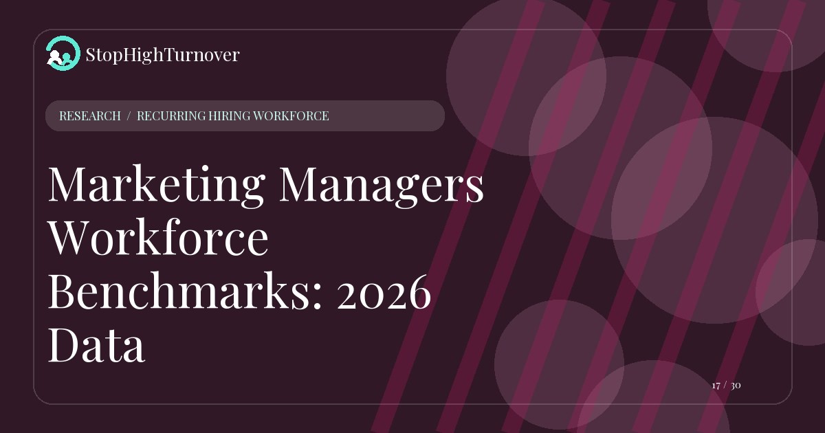 Research resource about Marketing Managers Workforce Benchmarks: 2026 Data