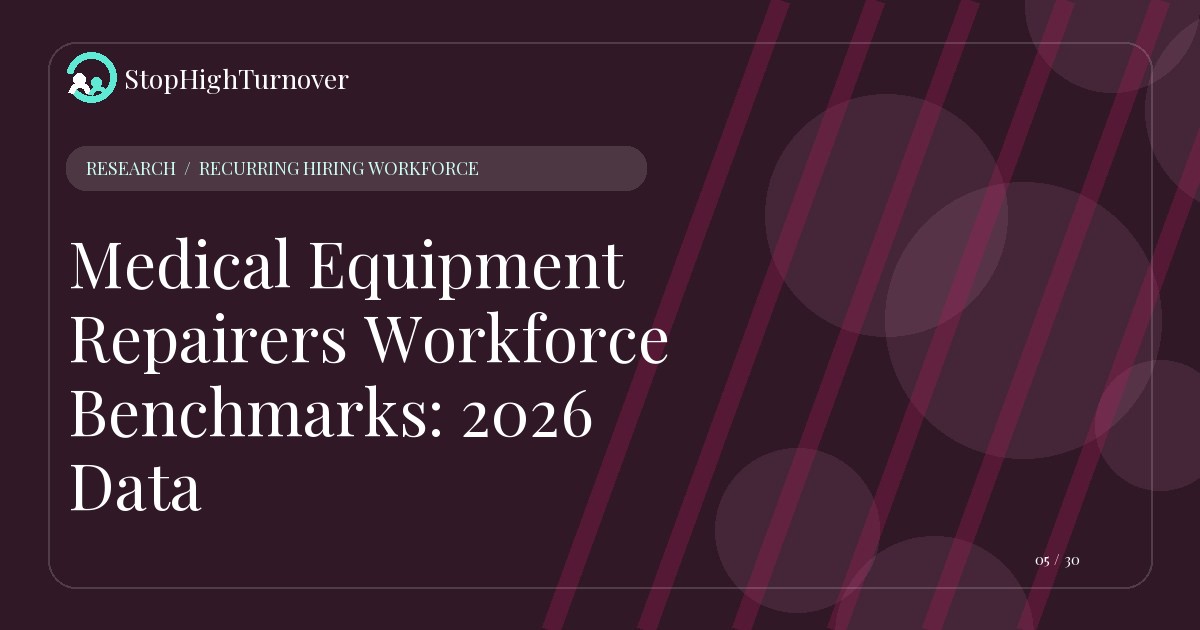 Research summary for Medical Equipment Repairers Workforce Benchmarks: 2026 Data