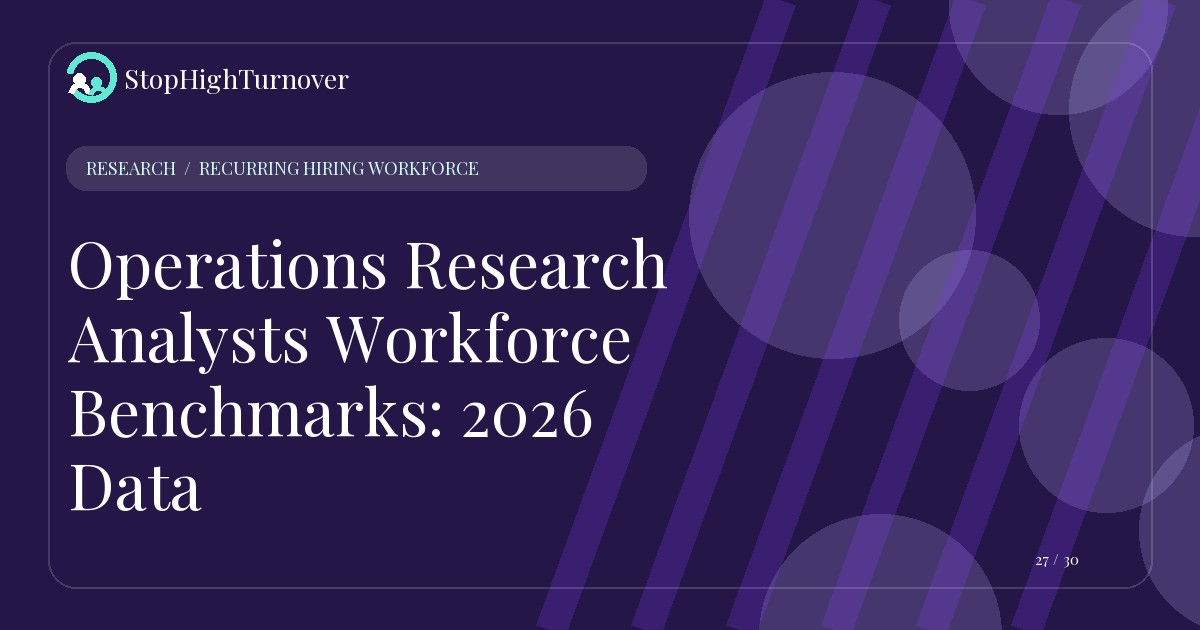Research resource about Operations Research Analysts Workforce Benchmarks: 2026 Data