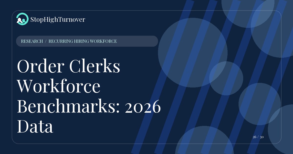 Research resource about Order Clerks Workforce Benchmarks: 2026 Data