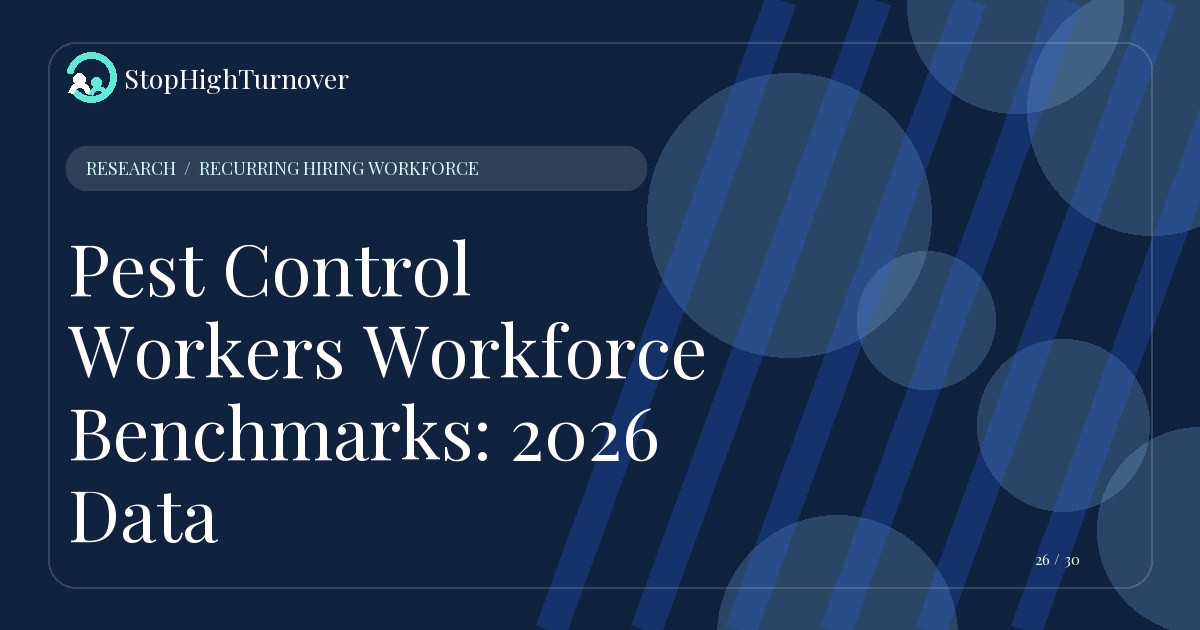 Research resource about Pest Control Workers Workforce Benchmarks: 2026 Data