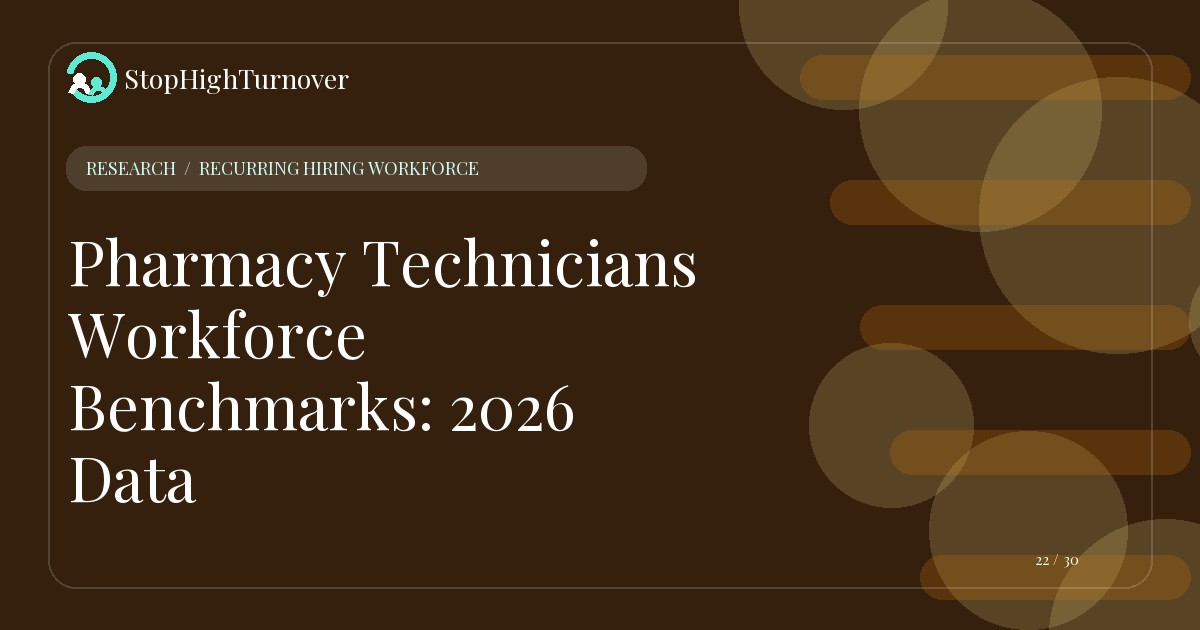 Research resource about Pharmacy Technicians Workforce Benchmarks: 2026 Data