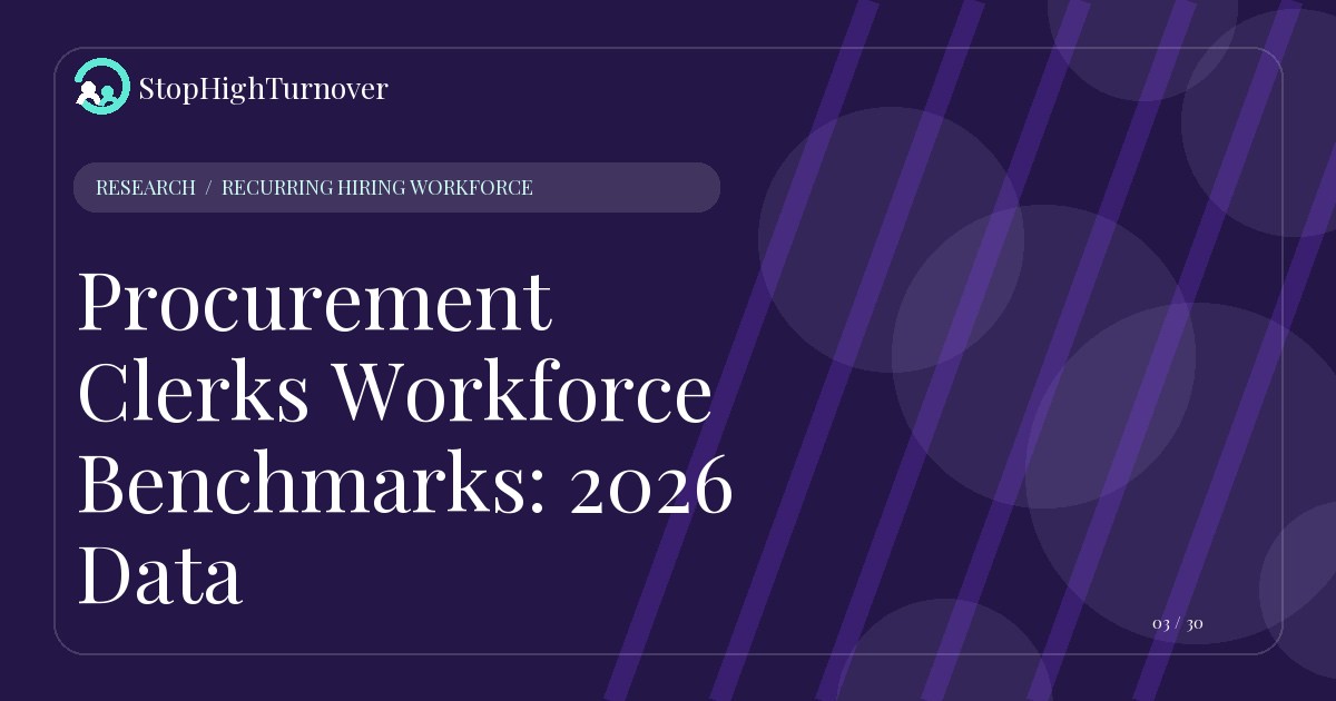 Research resource about Procurement Clerks Workforce Benchmarks: 2026 Data