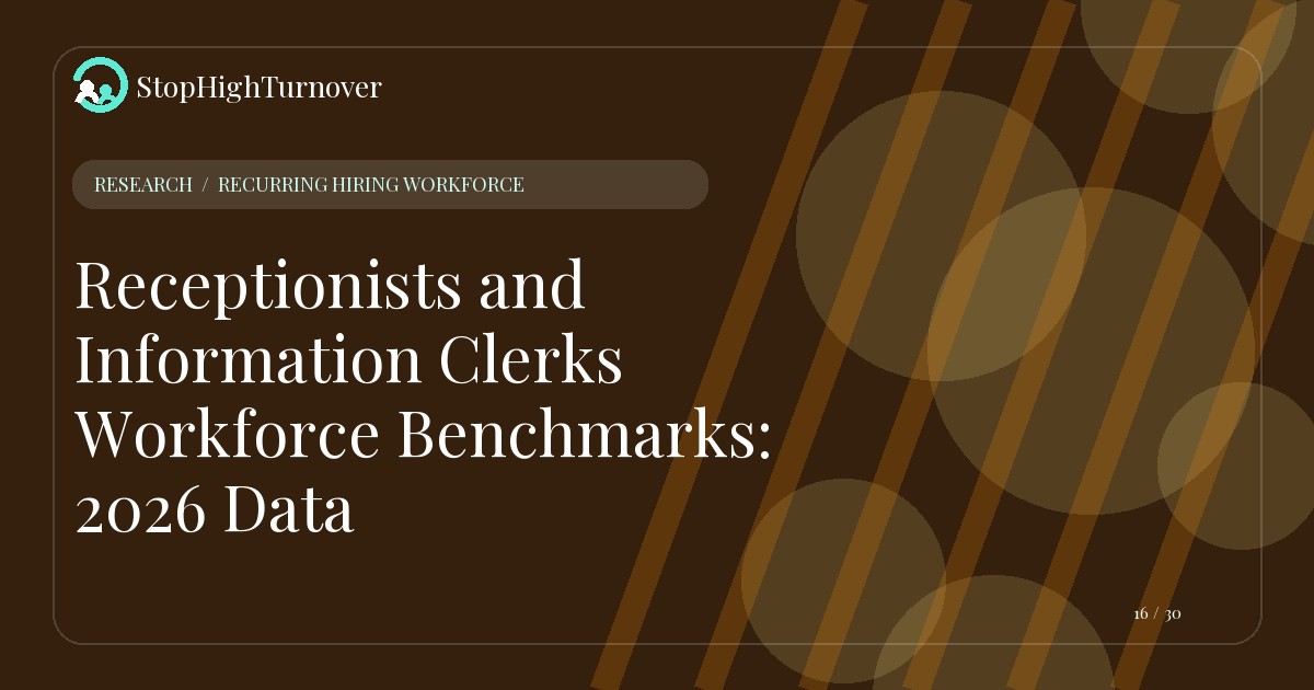 Research resource about Receptionists and Information Clerks Workforce Benchmarks: 2026 Data